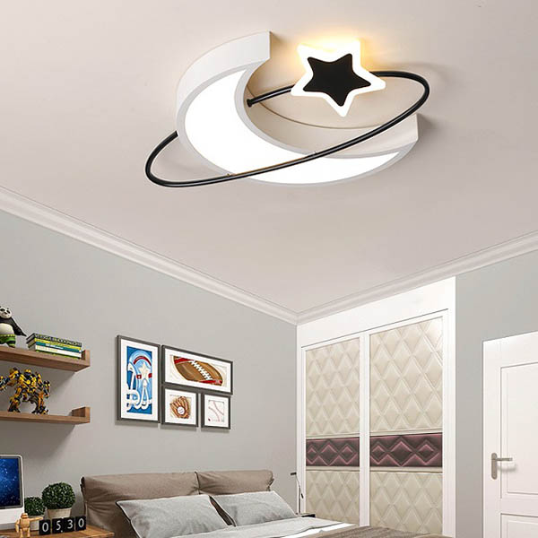 Creative stars moon ceiling lamps boys and girls children's room lights5