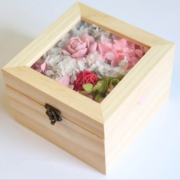 Customized unfinished pine timber wood package box5