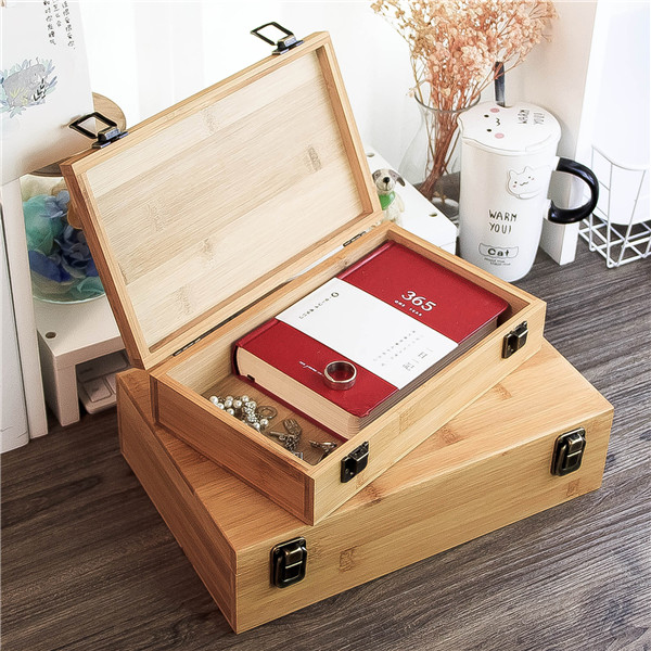 Customized unfinished pine timber wood package box6001